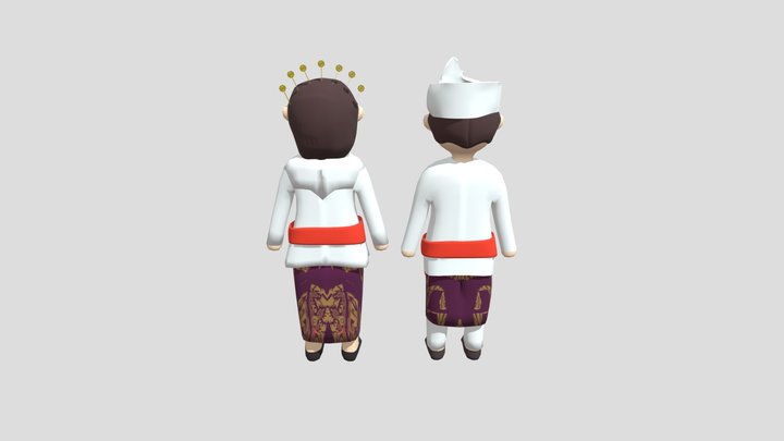 Pakaian Adat Bali 3D Model