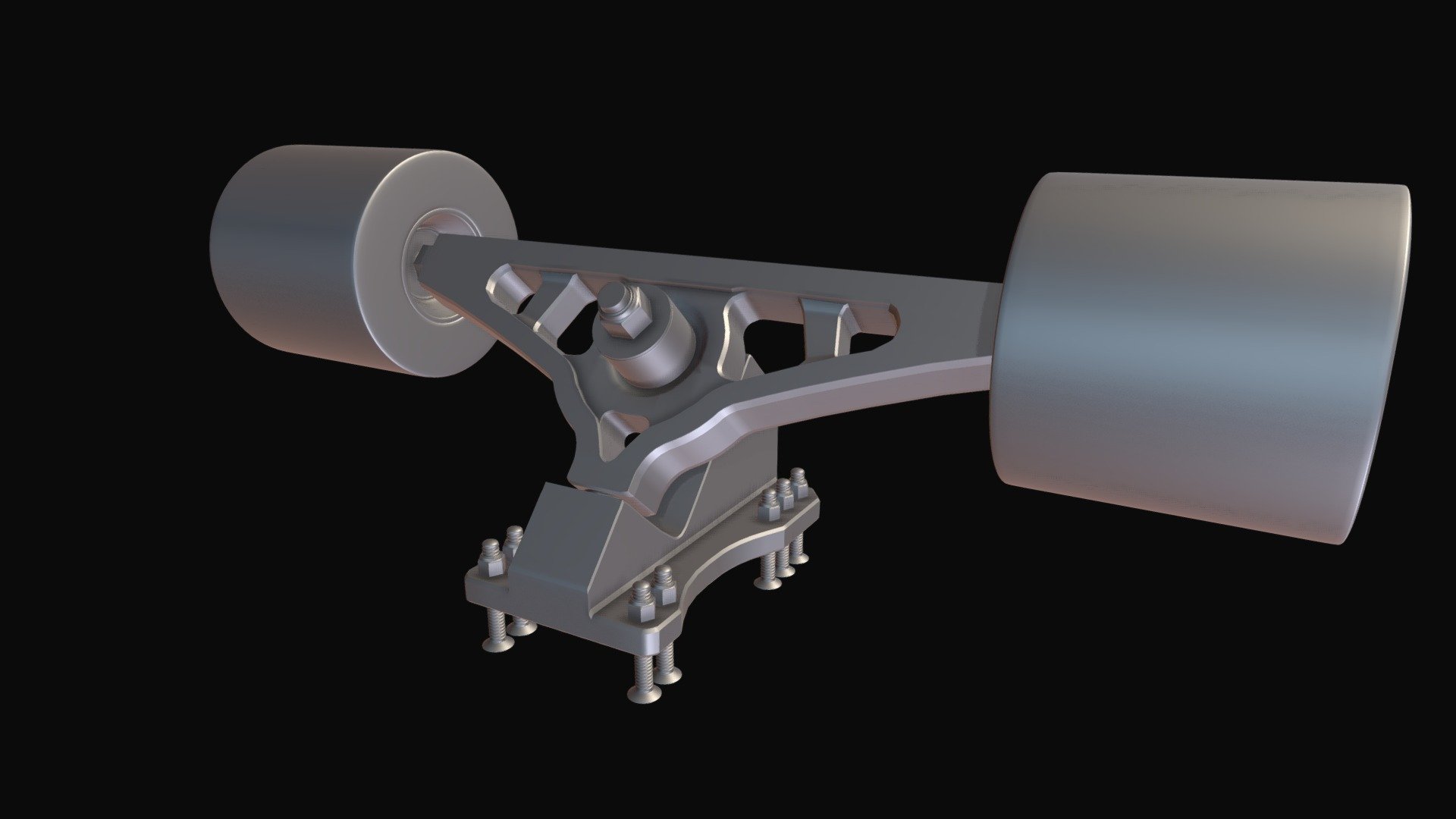 Longboard Trucks 3D model by Alvaro Wagner (Distroierd) [8ed6892