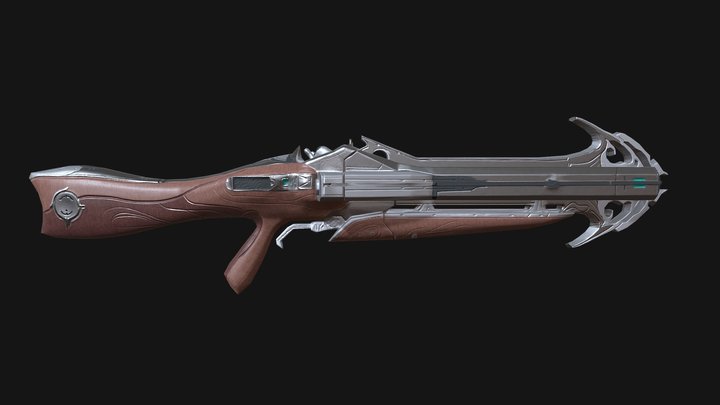 Double-Barrel Shotgun "Tigris" from Warframe 3D Model