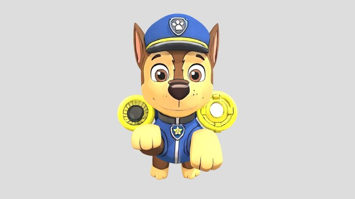 Chase from PAW Patrol Balloon 3d Model