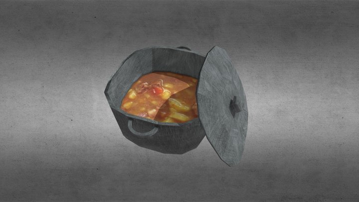 Cast-Iron Cauldron With Food – Free 3D Model STL