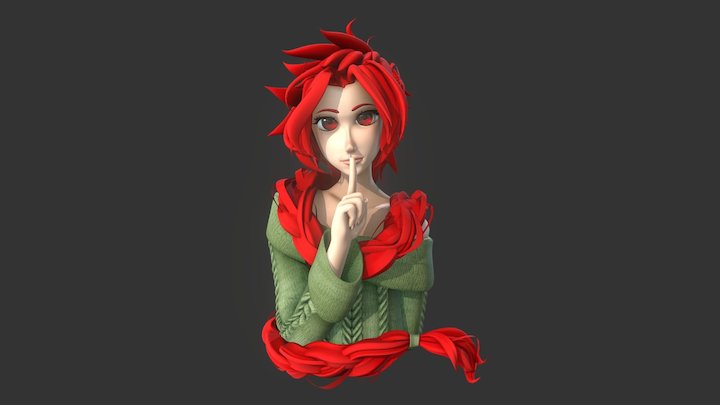Braided Character 3D Model
