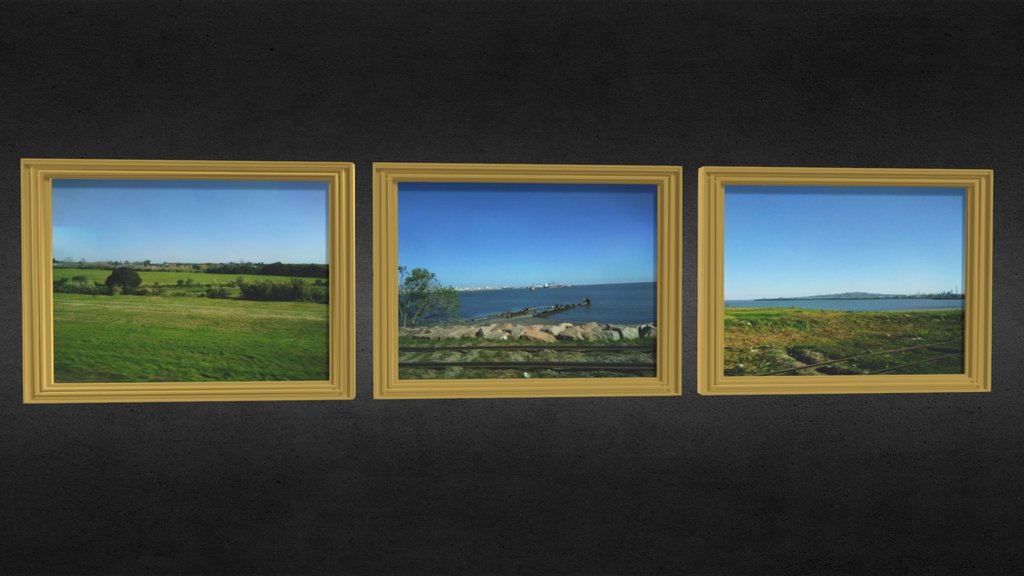 Landscape painting of Montevideo Uruguay