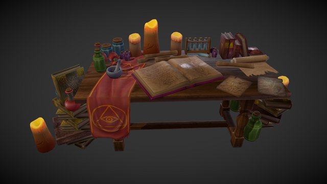 Urik's Alchemist Table 3D Model
