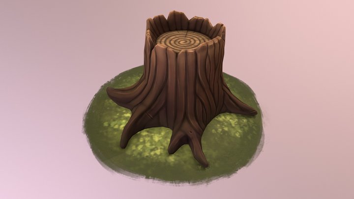 Tree Stump 3D Model