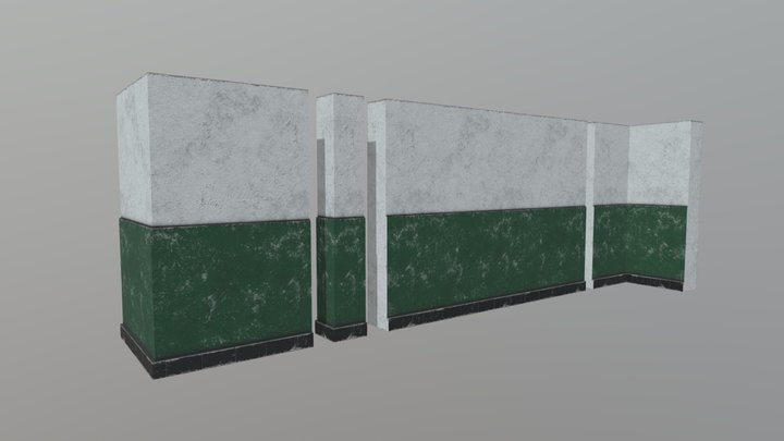 Hospital Wall 3D Model