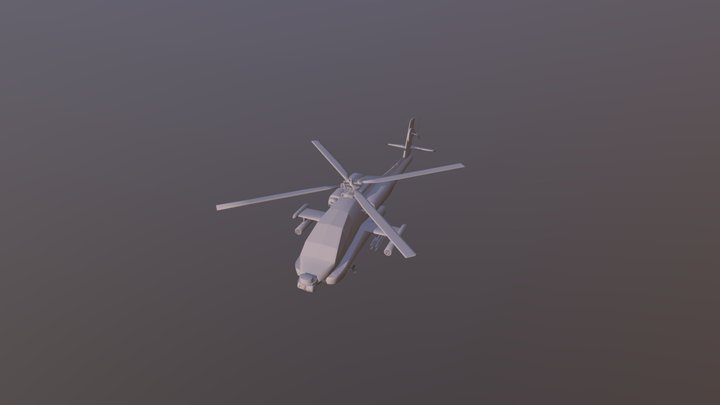 helicopter apache 3D Model