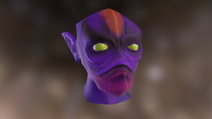 Purple Alien 3D Model