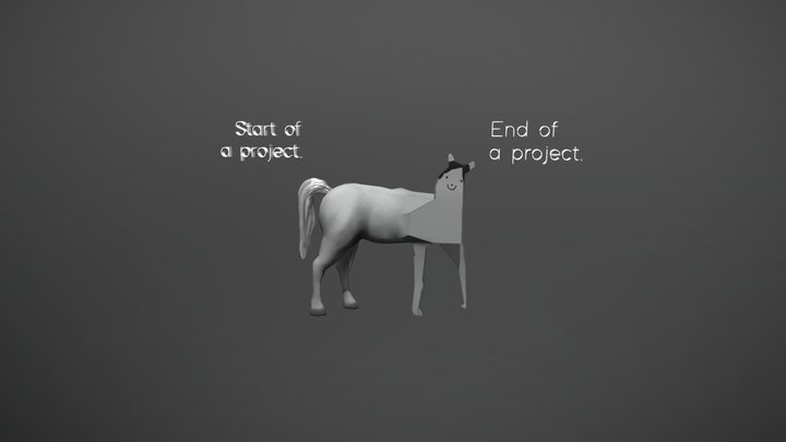 Horse Meme 3D Model