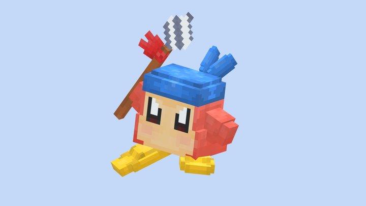 Bandana Dee in Minecraft Style 3D Model