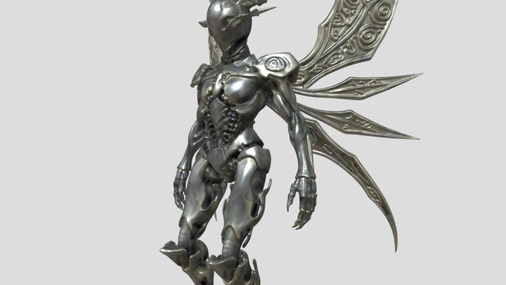 Robotic Winged Elf 3D Model
