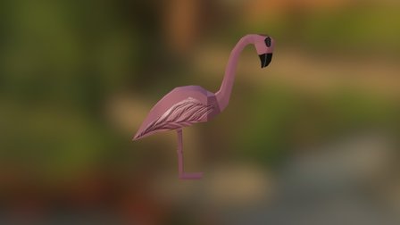 Textured Flamingo 3D Model