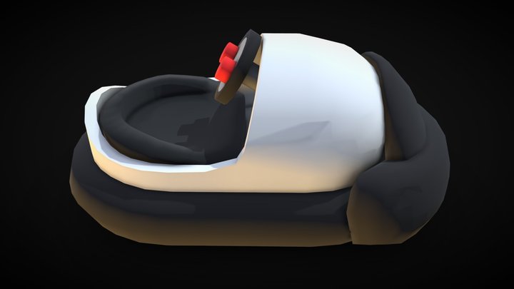 Stylised Bumper Car 3D Model