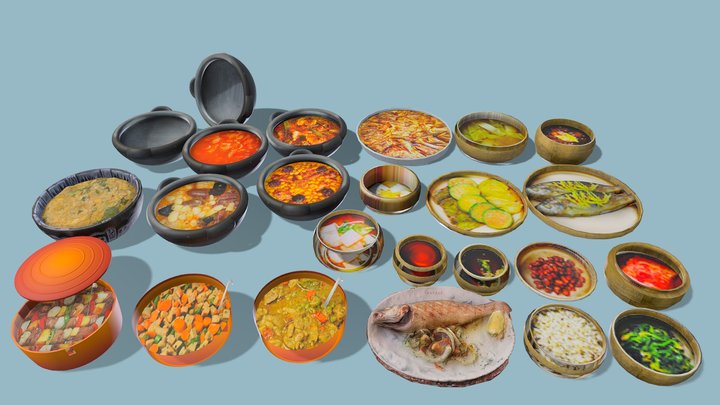 Soup props 3D Model