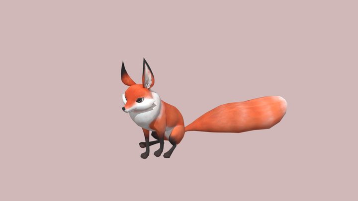 Fox_Sit 3D Model