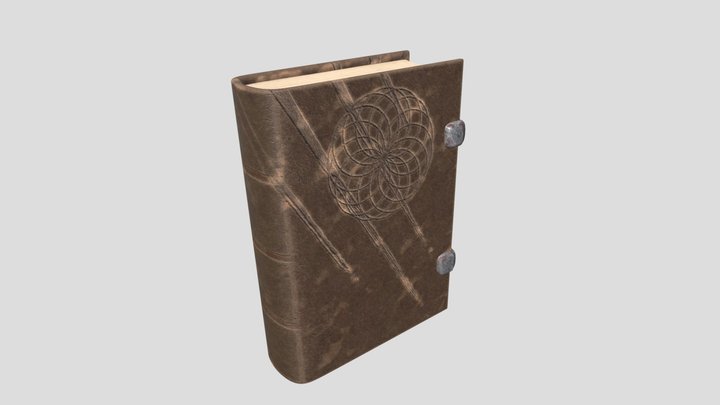 Old celtic teared book 3D Model