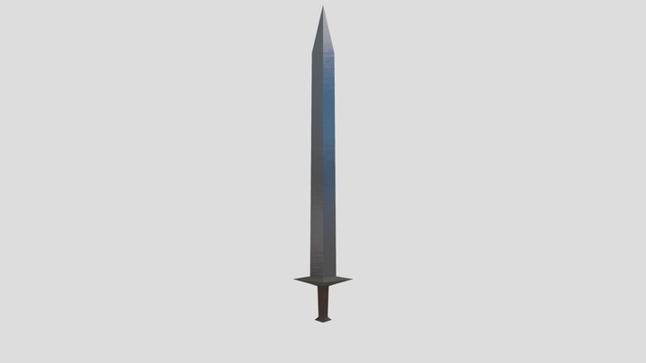 Low Poly Sword 3D Model