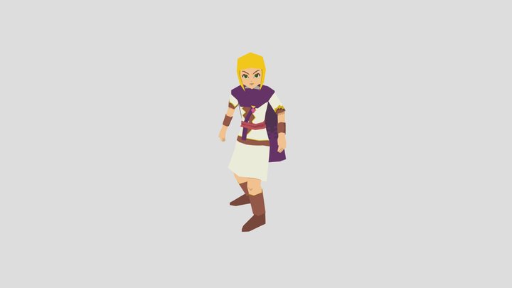Low poly Sheba 3D Model