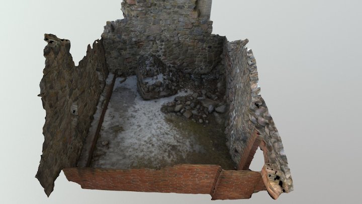 Kuusisto Bishop's Castle Ruins Room2 3D Model
