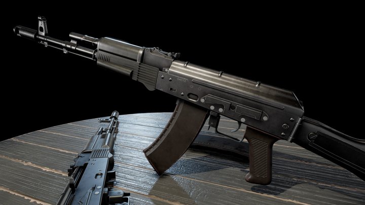 AK74M Assault Rifle 3D Model