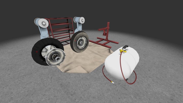 Airplane Tire Replacement App 3D Model