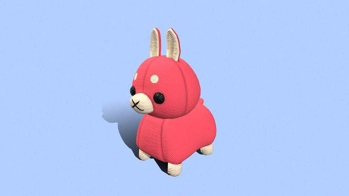 Lowpoly llama Plushie 3D Model