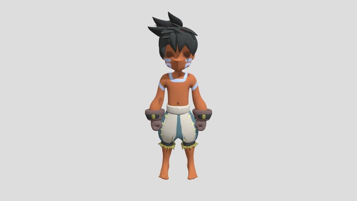 Aztec Character 3D Model