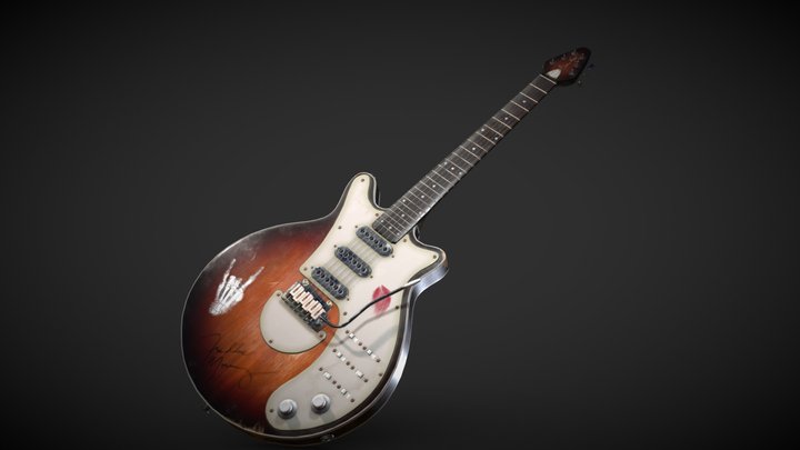 Brian May Special LE Electric Guitar - Game Res 3D Model