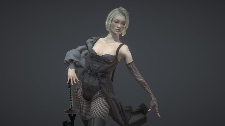 NieR:Automata inspired character 3D Model