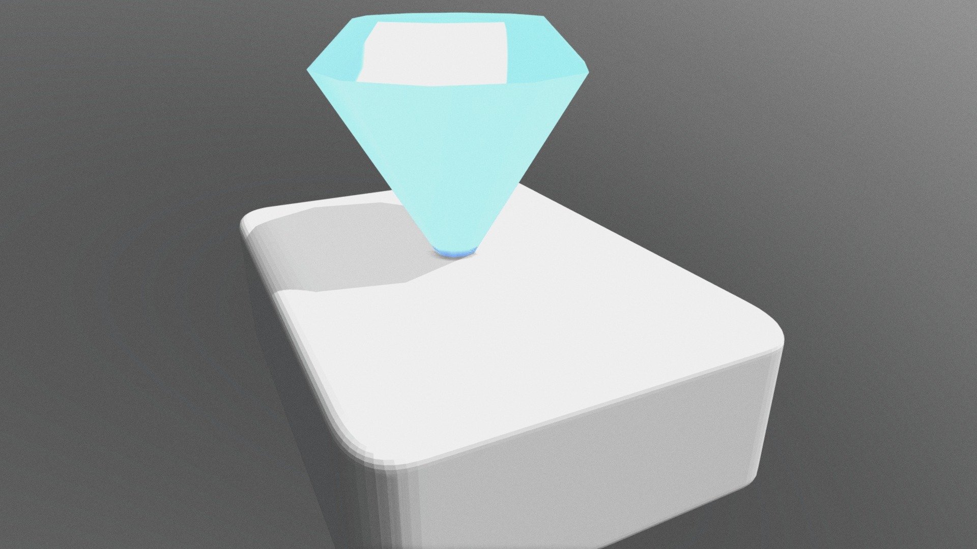 Beautiful blue 10-sided diamond