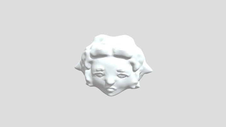 Humanoid sheep character head model 3D Model