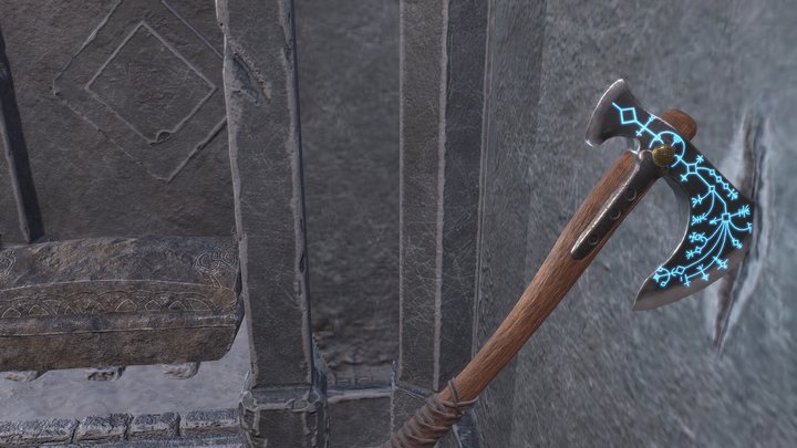 God of War (2018) Leviathan Axe Fan Art 3D Model