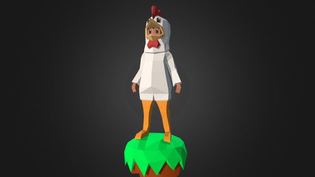 Lopoly Chicken Costume 3D Model
