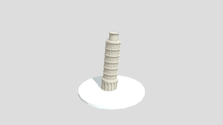 Minimalistic Pisa Tower 3D Model