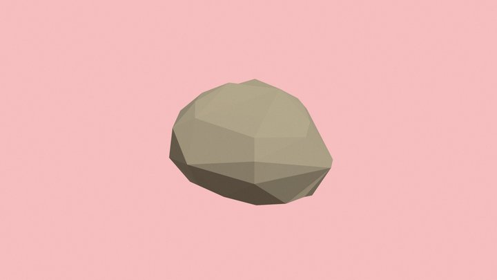 Low Poly Rock 3D Model