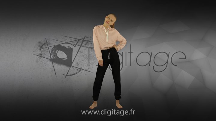 Anastasiia -  casual pose 3D Model