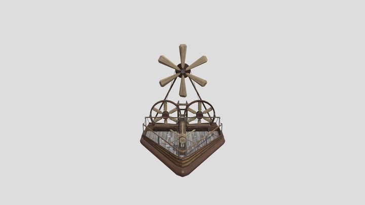 VOC Hovercraft Concept Manually Animated 3D Model