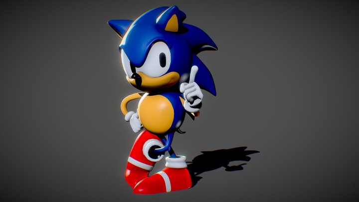 Sonic_by_CRAZII (Download in Description) 3D Model