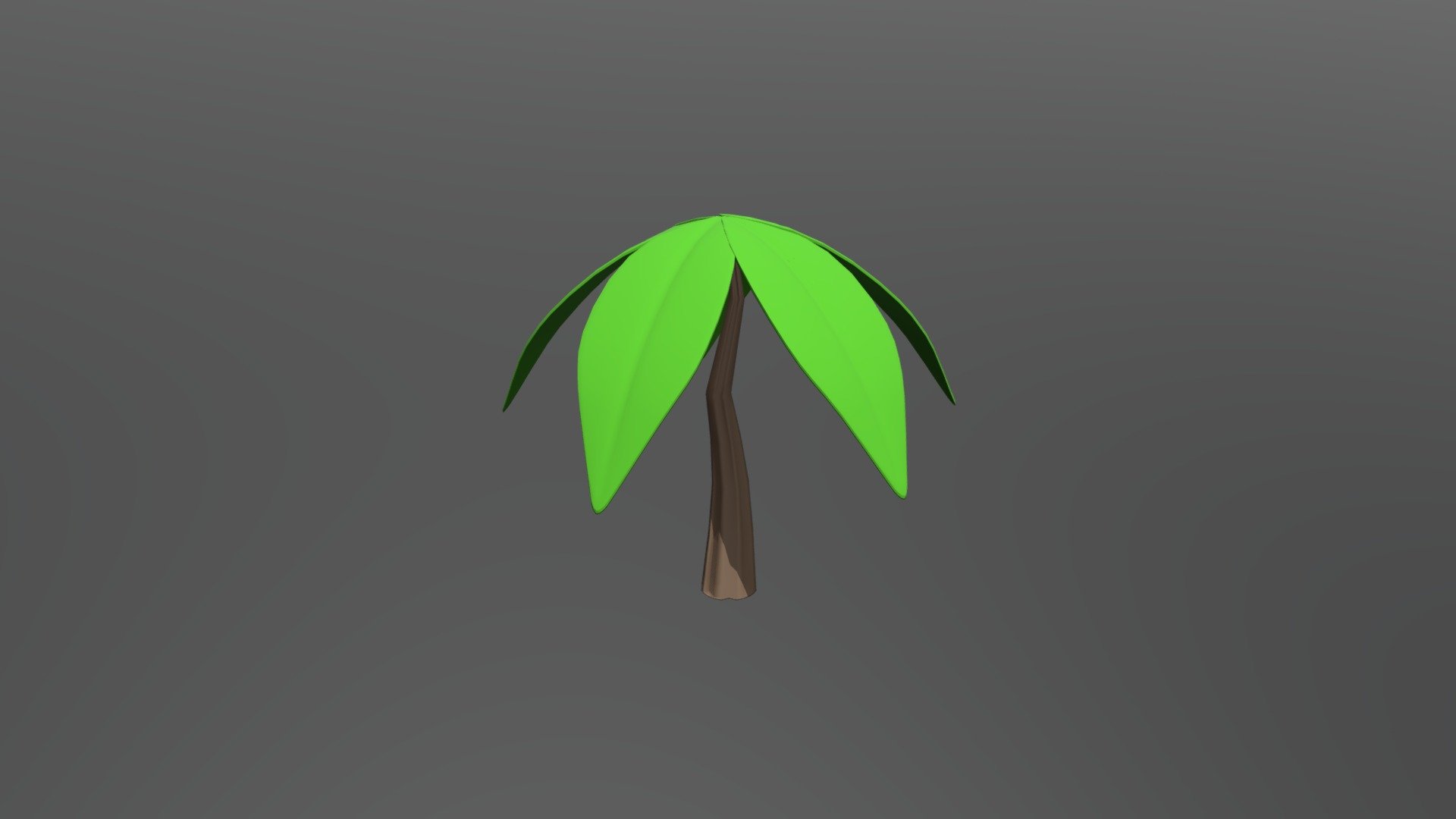 Low-Poly Stylized Palm Tree