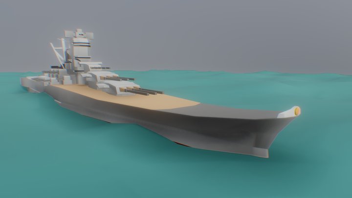 Low poly Yamato 3D Model