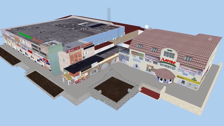 Langepas, Univermag 3D Model