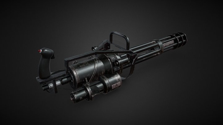 M134 handheld (Minigun) 3D Model