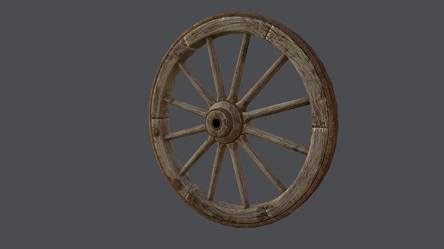 Woodencart Wheel 3D Model