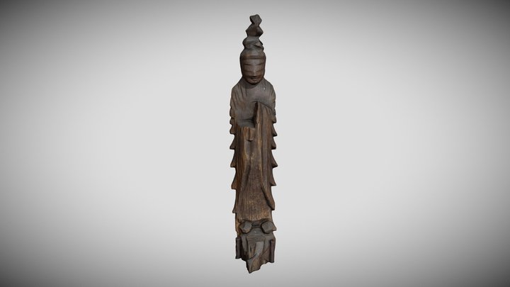 円空作仏像群狛犬（観音菩薩像） 3D Model