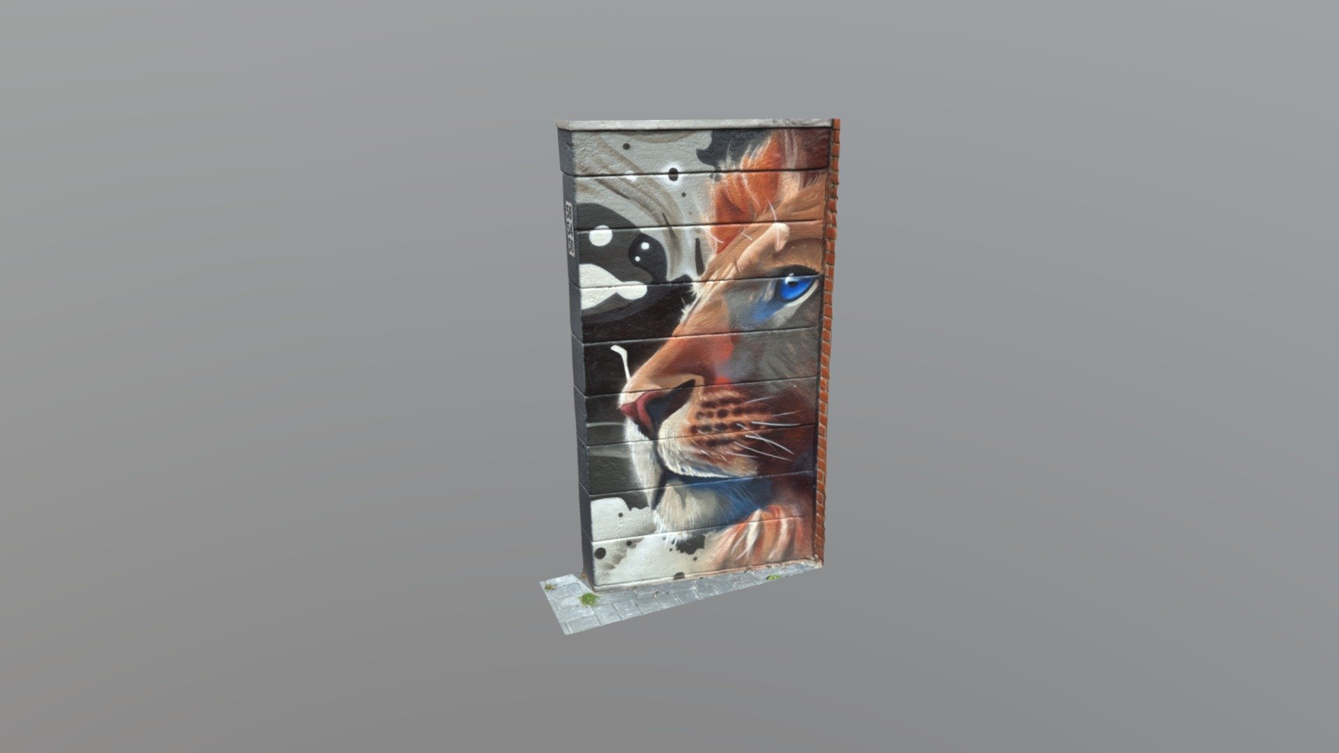 Urban Lion Mural - Side Panel - 3D model by Cygnos [8f04ee6] - Sketchfab