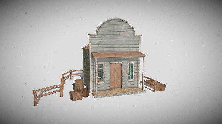 Western Town House 3D Model