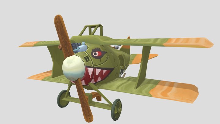 CII Stylized WWI plane 3D Model