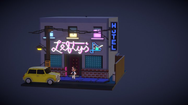 Leftys Bar Model Voxel 3D Model