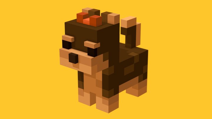 Voxel Yorkshire Terrier 3D Model