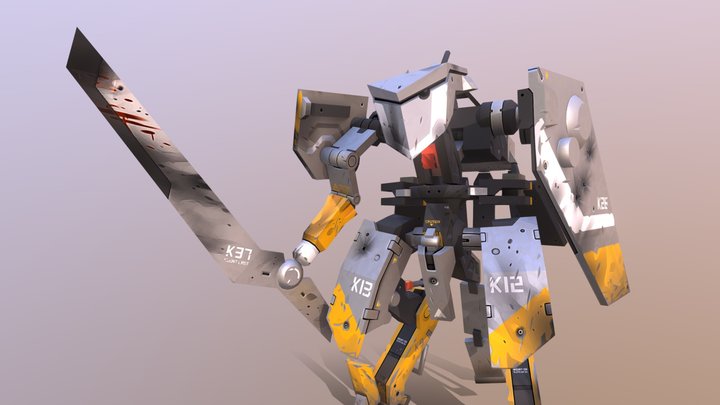 MG NEO-ZEKE Knight set 3D Model